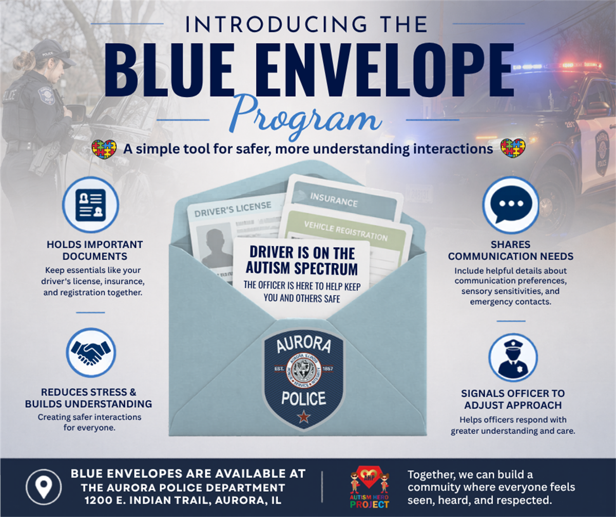 Aurora Police Launch Blue Envelope Program | Aurora, IL Public Safety