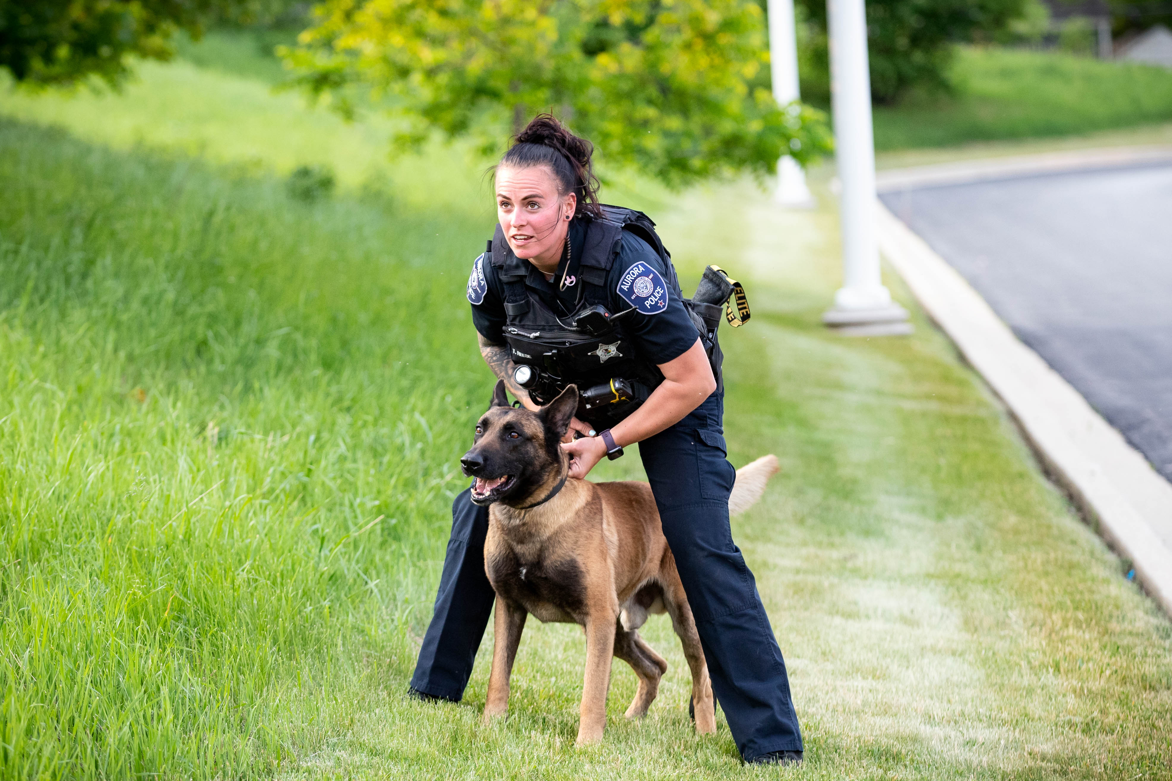 Female Officer with k9