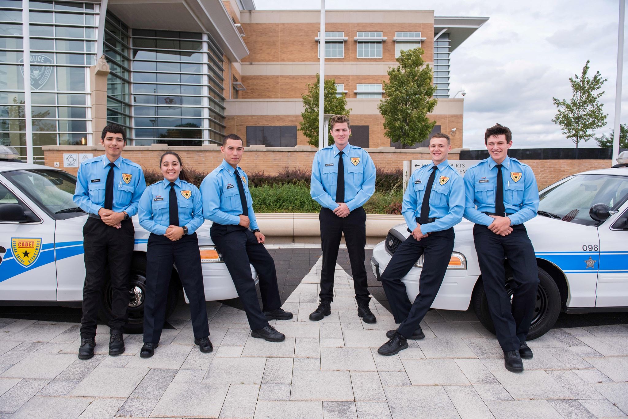 Police Cadets stationed outside Police Headquarters