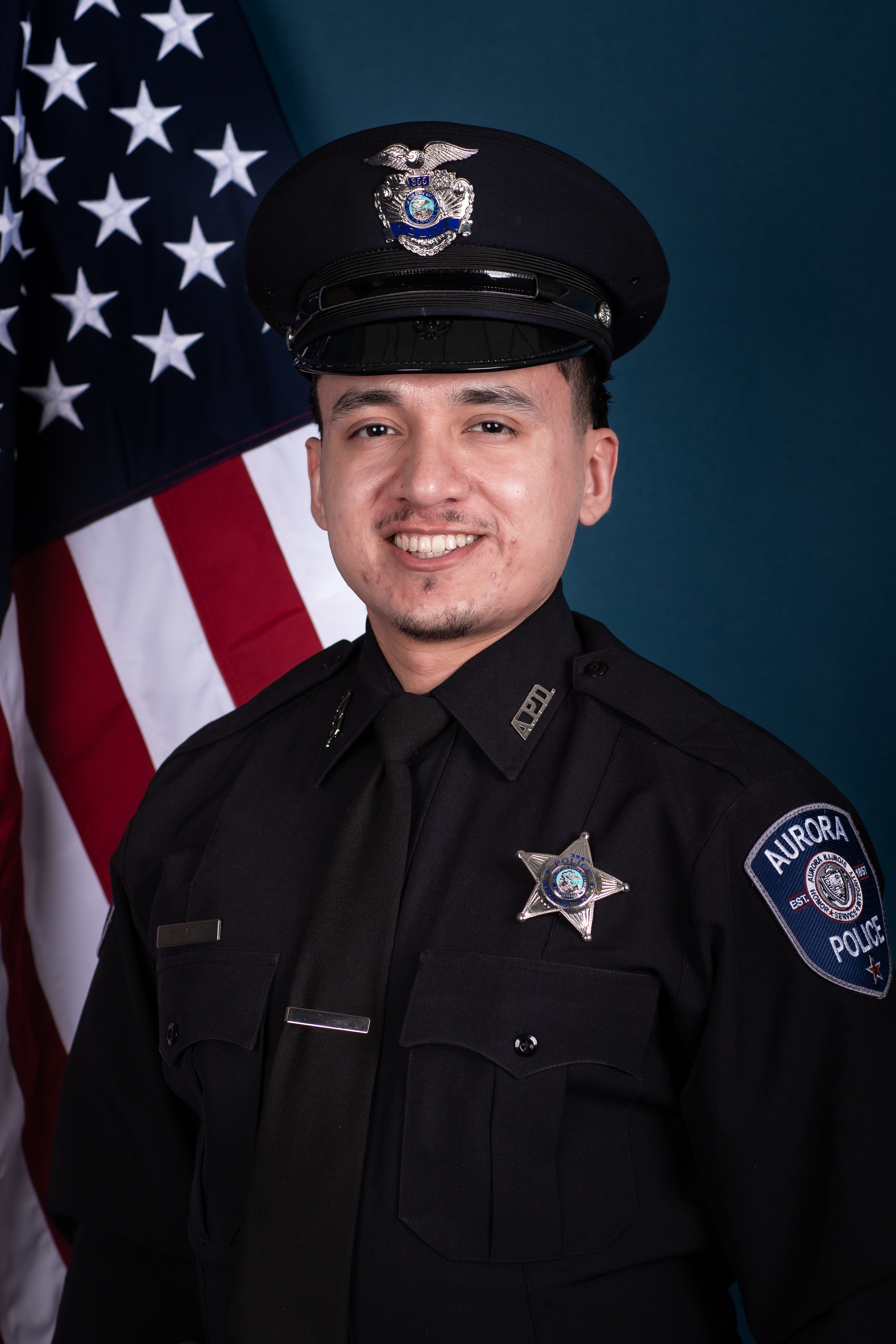 Officer Omar Ortiz smiling